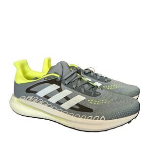 adidas Men's Glide Running Shoe, Blue Oxide/Silver Metallic/Solar Yellow, 8